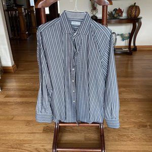 Jack Stone by Thomas Dean Grey Pinstripe Button Down - Size XL